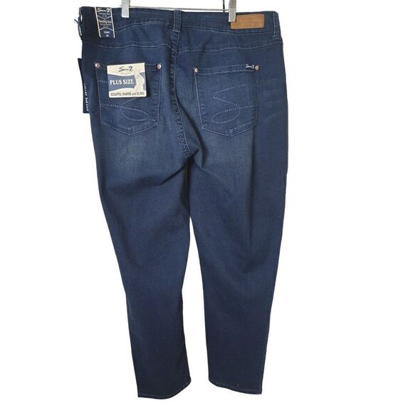 Seven7 Plus Jeans 20W High Rise Curvy Stretch Slimmer Blue Denim Jeans 20W NWT - Picture 2 of 8